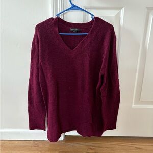 Banana Republic Burgundy V-Neck Sweater
